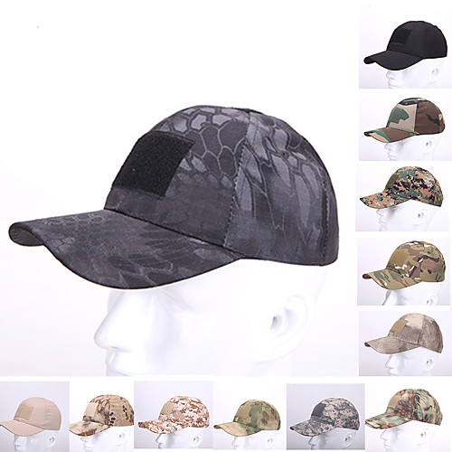

Men's Baseball Cap Sun Hat Fishing Hat Outdoor UV Sun Protection Windproof UPF50 Quick Dry Spring Summer Jungle camouflage CP camouflage Python pattern police black / Breathable