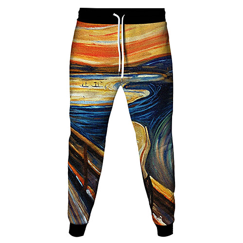 

Men's Women's Sweatpants Joggers Jogger Pants Athletic Bottoms Drawstring Beam Foot Winter Fitness Gym Workout Running Jogging Training Breathable Soft Sweat wicking Normal Sport YellowBlue Blue