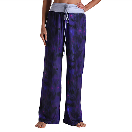

Women's Yoga Pants Wide Leg Drawstring Bottoms Breathable Quick Dry Black / Pink Black Purple Yoga Fitness Gym Workout Sports Activewear Skinny / Athletic / Athleisure