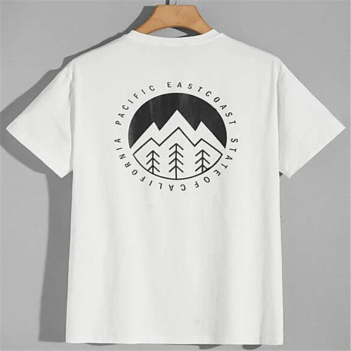 

Men's Unisex T shirt Hot Stamping Letter Plus Size Print Short Sleeve Casual Tops 100% Cotton Basic Casual Fashion White