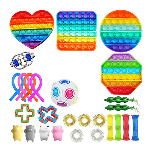 

27pcs Fidget Toys Anti Stress Toy Stretchy Strings Mesh Marble Relief Gift For Adults Children Sensory Antistress Relief Toys