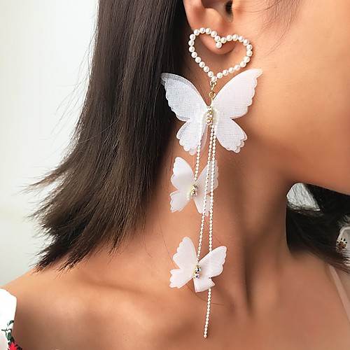 

Women's Drop Earrings Vintage Style Sweet Heart Statement Boho Earrings Jewelry White For Formal Festival 1 Pair