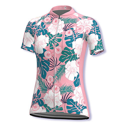 

21Grams Women's Short Sleeve Cycling Jersey Spandex Pink Bike Top Mountain Bike MTB Road Bike Cycling Breathable Sports Clothing Apparel / Stretchy / Athleisure
