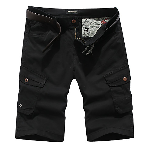 

Men's Hiking Shorts Hiking Cargo Shorts Tactical Shorts Ventilation Multi-Pockets Quick Dry Breathable Summer Solid Colored Cotton Bottoms for Hunting Fishing Casual Black Army Green Khaki S M L XL
