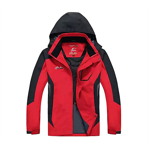 

Women's Hiking Jacket Outdoor Patchwork Waterproof Windproof Breathable Anti-tear Top Full Length Visible Zipper Fishing Climbing Camping / Hiking / Caving Yellow Red Army Green Blue Orange