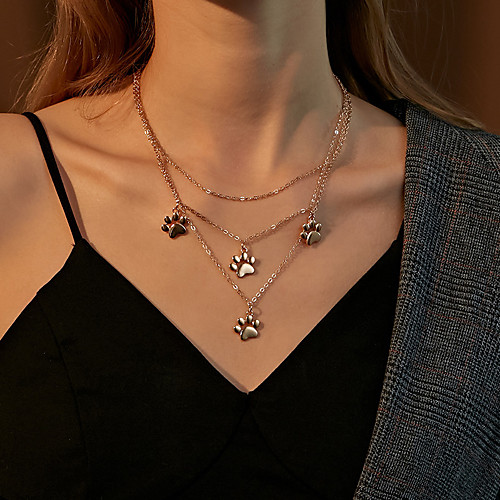 

Women's Pendant Necklace Necklace Classic Cat Claw Simple Fashion Trendy Cute Alloy Gold 45 cm Necklace Jewelry 1pc For Party Evening Gift Birthday Party / Layered Necklace