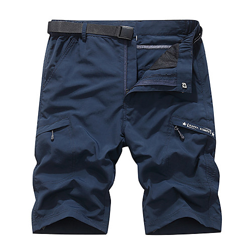 

Men's Hiking Shorts Hiking Cargo Shorts Solid Color Outdoor 10 Breathable Quick Dry Multi-Pockets Wear Resistance Nylon Shorts Army Green Dark Gray Khaki Dark Blue Hunting Fishing Climbing M L XL