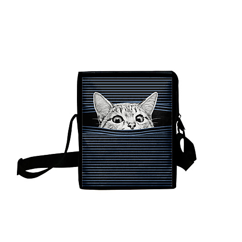 

Unisex Bags Nylon Crossbody Bag Zipper Animal Daily MessengerBag White Blue Drak Red