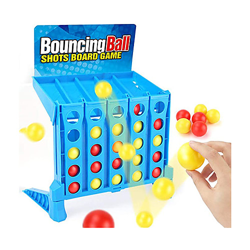 

Bounce Balls Shots Game 2-in-1 Table Game 4-In-A-Row Fun for Kids Adults and Families