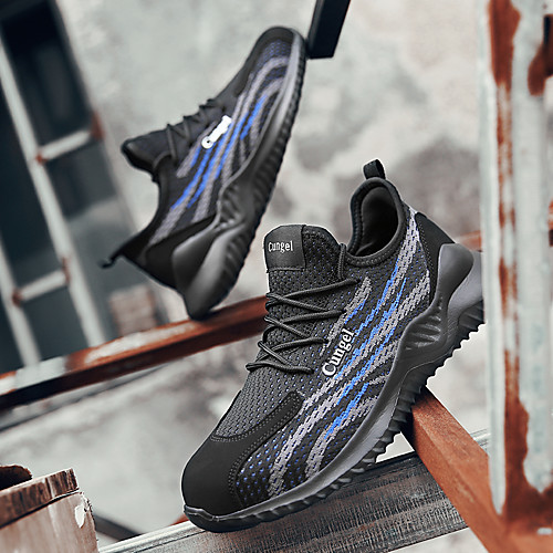 

Men's Trainers Athletic Shoes Casual Daily Safety Shoes Tissage Volant Breathable Non-slipping Wear Proof Black / Red Black / Green Black / Blue Spring