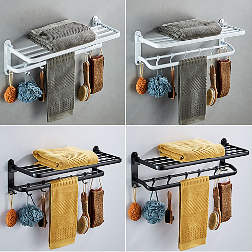 

Bathroom Accessory Set / Robe Hook Foldable / Multilayer / New Design Contemporary / Modern Aluminum Bathroom / Hotel bath Double Wall Mounted