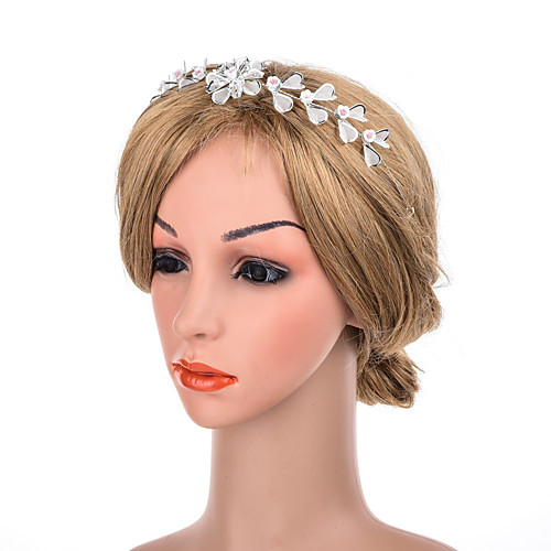 

Elegant Retro Metalic Headpiece with Crystal / Rhinestone / Floral 1 Piece Special Occasion / Party / Evening Headpiece