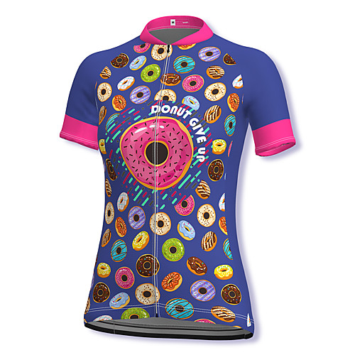 

21Grams Women's Short Sleeve Cycling Jersey Spandex Blue Bike Top Mountain Bike MTB Road Bike Cycling Breathable Sports Clothing Apparel / Stretchy / Athleisure