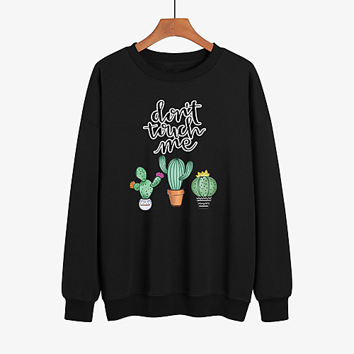

Women's Pullover Sweatshirt Graphic Print Daily Casual Hoodies Sweatshirts White Black Red