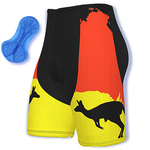 

21Grams Men's Cycling Shorts Spandex Bike Padded Shorts / Chamois Breathable Quick Dry Sports Yellow Mountain Bike MTB Road Bike Cycling Clothing Apparel Bike Wear / Athleisure