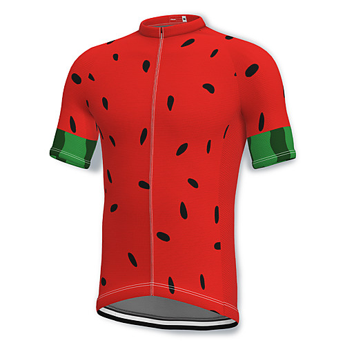 

21Grams Men's Short Sleeve Cycling Jersey Spandex Red Bike Top Mountain Bike MTB Road Bike Cycling Breathable Quick Dry Sports Clothing Apparel / Athleisure