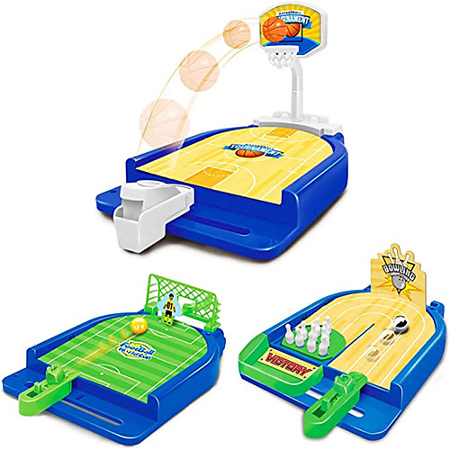 

Sports Games Set (3 in 1) Mini Desktop Table Basketball Game Bowling Game Football GameFun Desktop Sports ToySuitable for TravelParties.