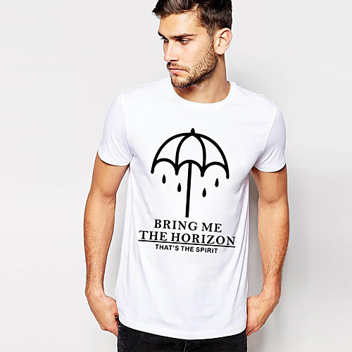 

Men's Tee / T-shirt Pure Color Crew Neck Cotton Letter Printed Sport Athleisure T Shirt Top Short Sleeves Breathable Soft Comfortable Everyday Use Street Casual Daily Outdoor