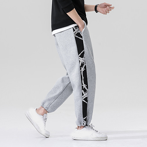 

Men's Sweatpants Color Block Drawstring Collarless Color Block Sport Athleisure Pants Sleeveless Breathable Sweat Out Comfortable Everyday Use Street Casual Daily