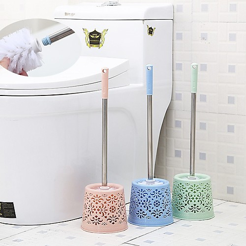 

Bathroom Hollow Toilet Brush Set Stainless Steel Long Handle Toilet Brush Fashion Soft Hair Toilet Brush