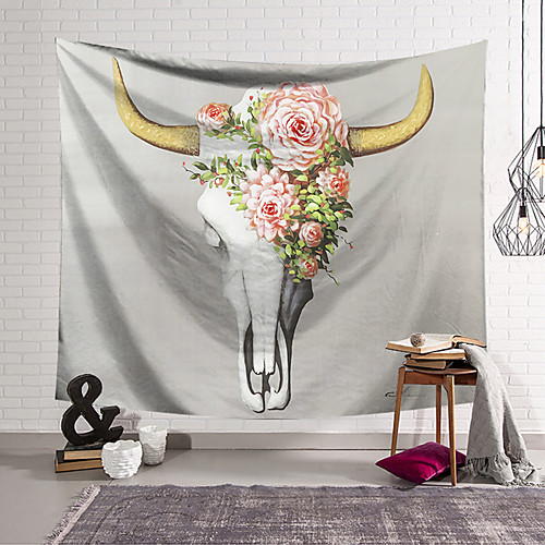 

Wall Tapestry Art Decor Blanket Curtain Hanging Home Bedroom Living Room Decoration Polyester Skull
