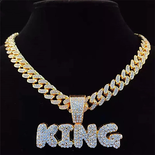 

Men's Long Necklace Cuban Link Friends Trendy Alloy Gold Silver 72 cm Necklace Jewelry For Street