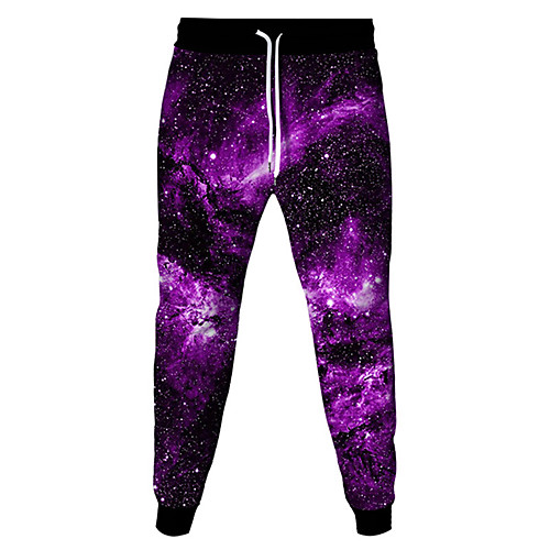 

Men's Women's Sweatpants Joggers Jogger Pants Athletic Bottoms Drawstring Beam Foot Winter Fitness Gym Workout Running Jogging Training Breathable Soft Sweat wicking Normal Sport Galaxy Violet Black