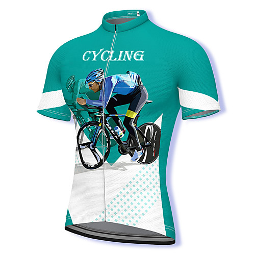 

21Grams Men's Short Sleeve Cycling Jersey Spandex Red Blue Green Bike Top Mountain Bike MTB Road Bike Cycling Breathable Quick Dry Sports Clothing Apparel / Athleisure