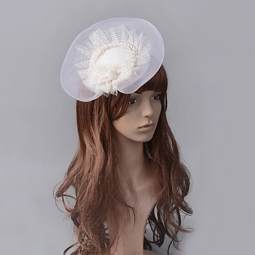 

Classic Pearl Tulle Fascinators with Bowknot / Pearls 1 Piece Special Occasion / Party / Evening Headpiece