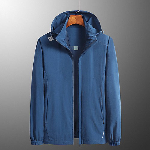 

Men's Hiking Jacket Winter Outdoor Solid Color Windproof Breathable Quick Dry Warm Jacket Top Single Slider Hunting Fishing Camping / Hiking / Caving Black Blue Grey