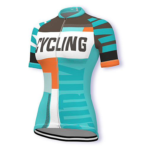 

21Grams Women's Short Sleeve Cycling Jersey Spandex Blue Bike Top Mountain Bike MTB Road Bike Cycling Breathable Sports Clothing Apparel / Stretchy / Athleisure