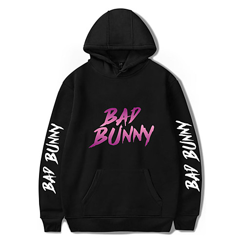 

Inspired by bad bunny Cosplay Cosplay Costume Hoodie Polyester / Cotton Blend Letter Printing Hoodie For Men's / Women's