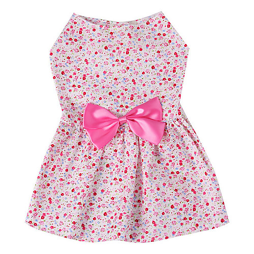

Dog Dress Puppy Clothes Bowknot Fashion Casual / Daily Dog Clothes Puppy Clothes Dog Outfits Red Blue Costume for Girl and Boy Dog Cotton XS S M L XL