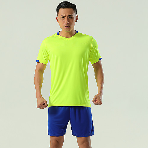 

Men's Hiking Tee shirt with Shorts Short Sleeve Clothing Suit Outdoor Lightweight Breathable Quick Dry Stretchy Autumn / Fall Spring Spandex Polyester Red Blue Pink Fishing Climbing Camping / Hiking