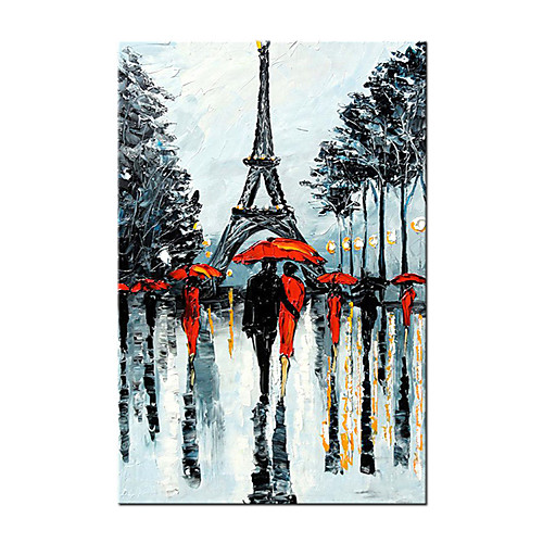 

Oil Painting Hand Painted Vertical Abstract Landscape Modern Rolled Canvas (No Frame)