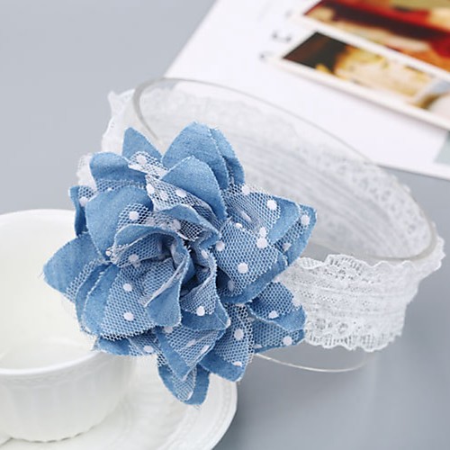 

Girls' For Birthday Party Festival Flower Shape Lace Fabric Blue 1pc
