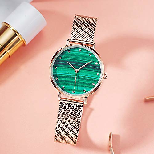 

Retro Atmosphere Steel Belt Women's Watch, Imported Movement 30 Meters Waterproof Watch, Luxury Zircon Design, Elegant Marble Dial Adapt to Ladies Girls