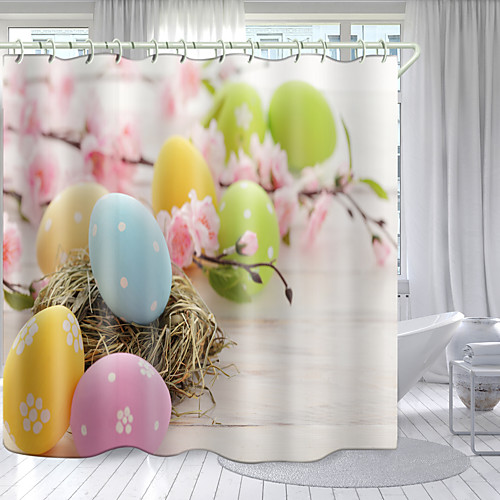 

Shower Curtains & Hooks Modern Polyester New Design