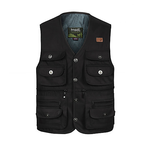

Men's Fishing Vest Lightweight Breathable Quick Dry Vest / Gilet Camping & Hiking Traveling Fishing / Sleeveless / Solid Colored