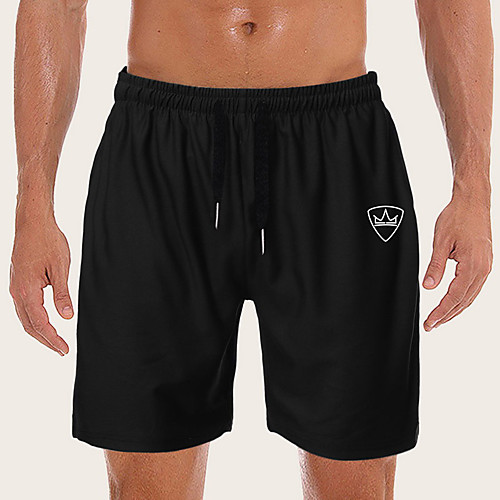 

Men's Sporty Casual / Sporty Daily Holiday Shorts Pants Graphic Short Drawstring Pocket Print Black