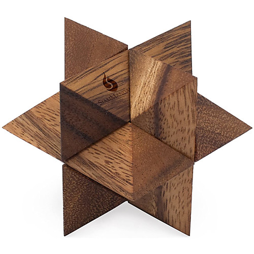 

Shooting Star Puzzle Handmade & Organic 3D Brain Teaser Wooden Puzzle for Adults from SiamMandalay