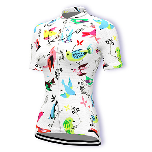 

21Grams Women's Short Sleeve Cycling Jersey Spandex White Bird Bike Top Mountain Bike MTB Road Bike Cycling Breathable Sports Clothing Apparel / Stretchy / Athleisure