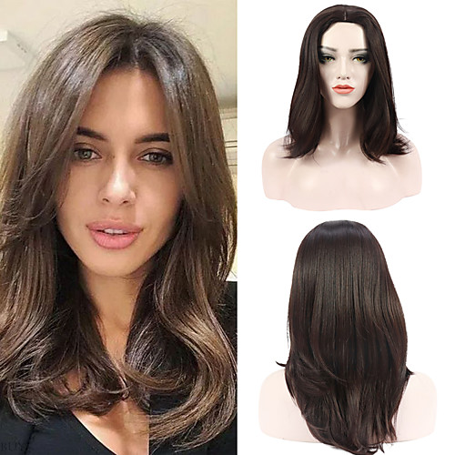 

Synthetic Wig Wavy Middle Part Natural Hairline High Temperature Fiber Wigs