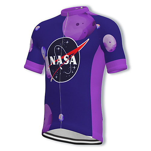

21Grams Men's Short Sleeve Cycling Jersey Spandex Purple Galaxy Bike Top Mountain Bike MTB Road Bike Cycling Breathable Quick Dry Sports Clothing Apparel / Athleisure