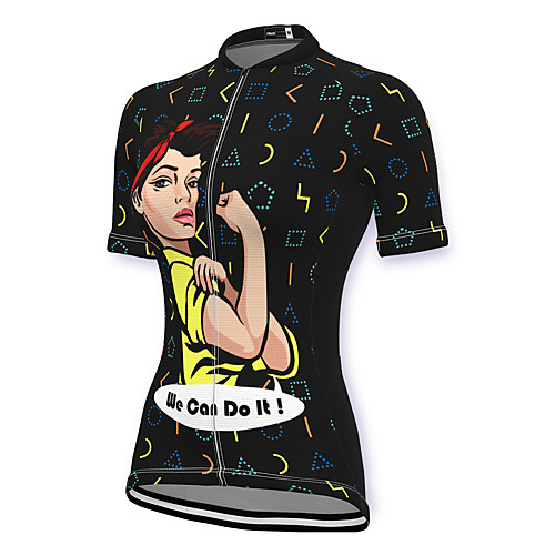 

21Grams Women's Short Sleeve Cycling Jersey Spandex Black Bike Top Mountain Bike MTB Road Bike Cycling Breathable Sports Clothing Apparel / Stretchy / Athleisure