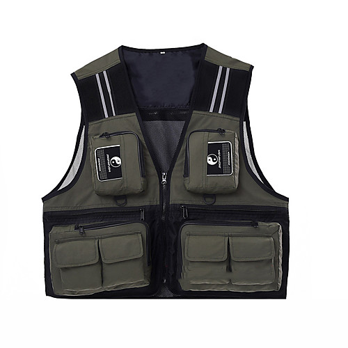 

Men's Hiking Vest / Gilet Fishing Vest Military Tactical Vest Sleeveless V Neck Vest / Gilet Jacket Top Outdoor Lightweight Breathable Quick Dry Sweat wicking Autumn / Fall Spring Polyester Solid