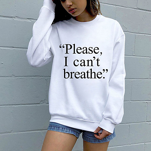 

Women's Sweatshirt Pullover Pure Color Crew Neck Letter Printed Sport Athleisure Sweatshirt Top Long Sleeve Breathable Soft Comfortable Everyday Use Street Casual Daily Outdoor