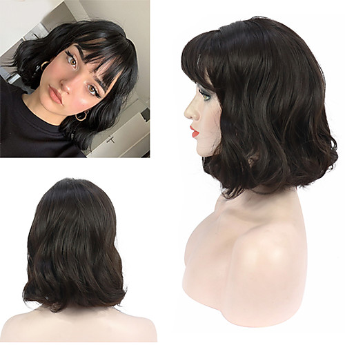 

Synthetic Wig Natural Wave Neat Bang Wig Short Synthetic Hair Women's Cosplay Party Fashion Wigs