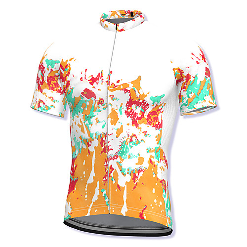 

21Grams Men's Short Sleeve Cycling Jersey Spandex Orange Bike Top Mountain Bike MTB Road Bike Cycling Breathable Quick Dry Sports Clothing Apparel / Athleisure