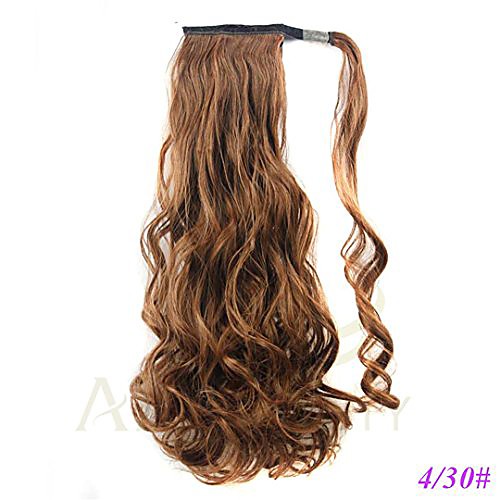 

22 21 colors long wavy synthetic high temperature fiber drawstring ponytail extensions for women 4/30hl 22inches